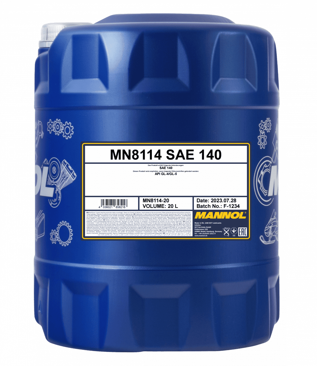 Олива трансмісійна MANNOL SAE 140 8114, 20 л